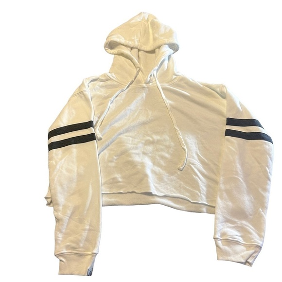 Acrux Womens Cropped Cozy Hoodie White/Dark Gray Size Small NWOT - Picture 3 of 7